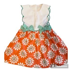 Babeeni Coral Dress with White Collar